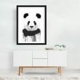 thumbnail image 6 of Graffiti Panda - Illustration Wildlife Black and White Animal Sketch Modern Art Black Framed Wall Art Print 9 x 12 inches, 6 of 7