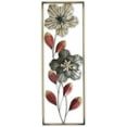 thumbnail image 2 of New All American Collection Flower and Leaves Aluminum/ Metal Wall Decor with Frame 12"x36", 2 of 2