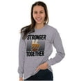 thumbnail image 3 of Stronger Together Peace Sign Equality Plus Size Long Sleeve Graphic Tee Shirt Brisco Brands 2X, 3 of 5