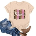 thumbnail image 2 of Mother's Day Shirts Women Casual Mom Short Sleeve Crewneck Tunic Tee Loose Mama Graphic Tops (M, Beige), 2 of 3