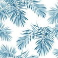 thumbnail image 3 of White Wallpaper with Blue Leaves Pre-Pasted - 25"W x 125"H, 3 of 3