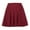 Wine, variant on Herrnalise Women's Casual Mini Skater Skirt Women's Solid Color Basic Versatile Stretchy Flared Casual Pleats Mini Skirt