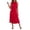 Red, variant on Women's Sleeveless Round Neck Split Hem Dress - Flowy Casual Summer Party Outfit - Loose Fit - XS-XXL Sizes