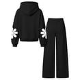 thumbnail image 7 of Nekdswn Girls 2 Piece Outfits Floral Print Hoodie and Straight Leg Pants Sports Sets for Kids Fall Fashion Fleece Lined Sweatsuits Size 2-16 Years, 7 of 7