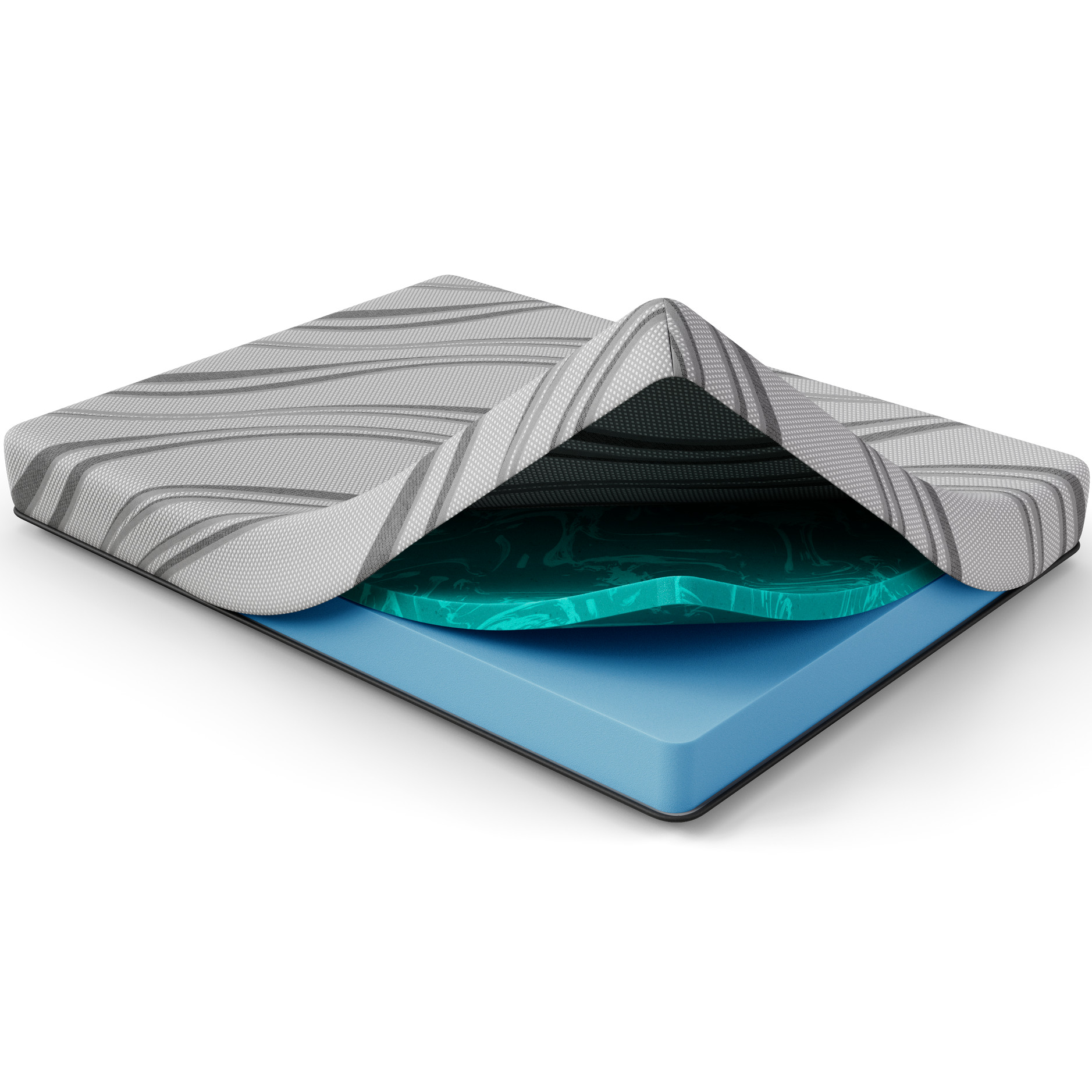 King Size High Density Mattress - Gray, Responsive Gel Cool Sleeping Foam King,