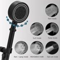 thumbnail image 3 of 5 mode high pressure hand shower with pause switch, one button hand shower for high water saving, 3 of 5