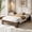Walnut, variant on Queen Size Platform Bed Frame, Minimalist Wood Bed Frame No Headboard Needed, Sturdy Low Profile Bed with Natural Wood Grain, Noise-Free & Easy Assembly