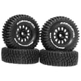 thumbnail image 2 of 4 Pcs RC Car Tires RC Wheels and Tires 1/14 1/16 Scale Universal Wheel Hubs Upgrade Alloy Material Fits RC Truck Models, 2 of 9