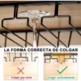 thumbnail image 2 of GUDREN Soportes Para Copas, estante Para Colgar Copas De Vino, Soporte Para Copas De Vino, Barra De Cocina, Estante De Almacenamiento De Metal (5 Ranuras), 2 of 8