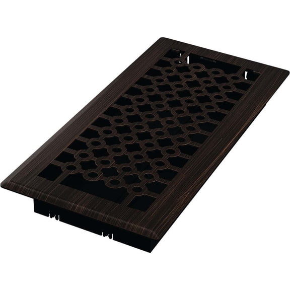 Imperial San Francisco Floor Register Standard - Adjustable Oil-Rubbed Bronze Steel - 4 x 10 In.