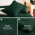 thumbnail image 4 of Juego de cama CozyLux Queen Seersucker, edredón verde, 7 piezas, 4 of 7