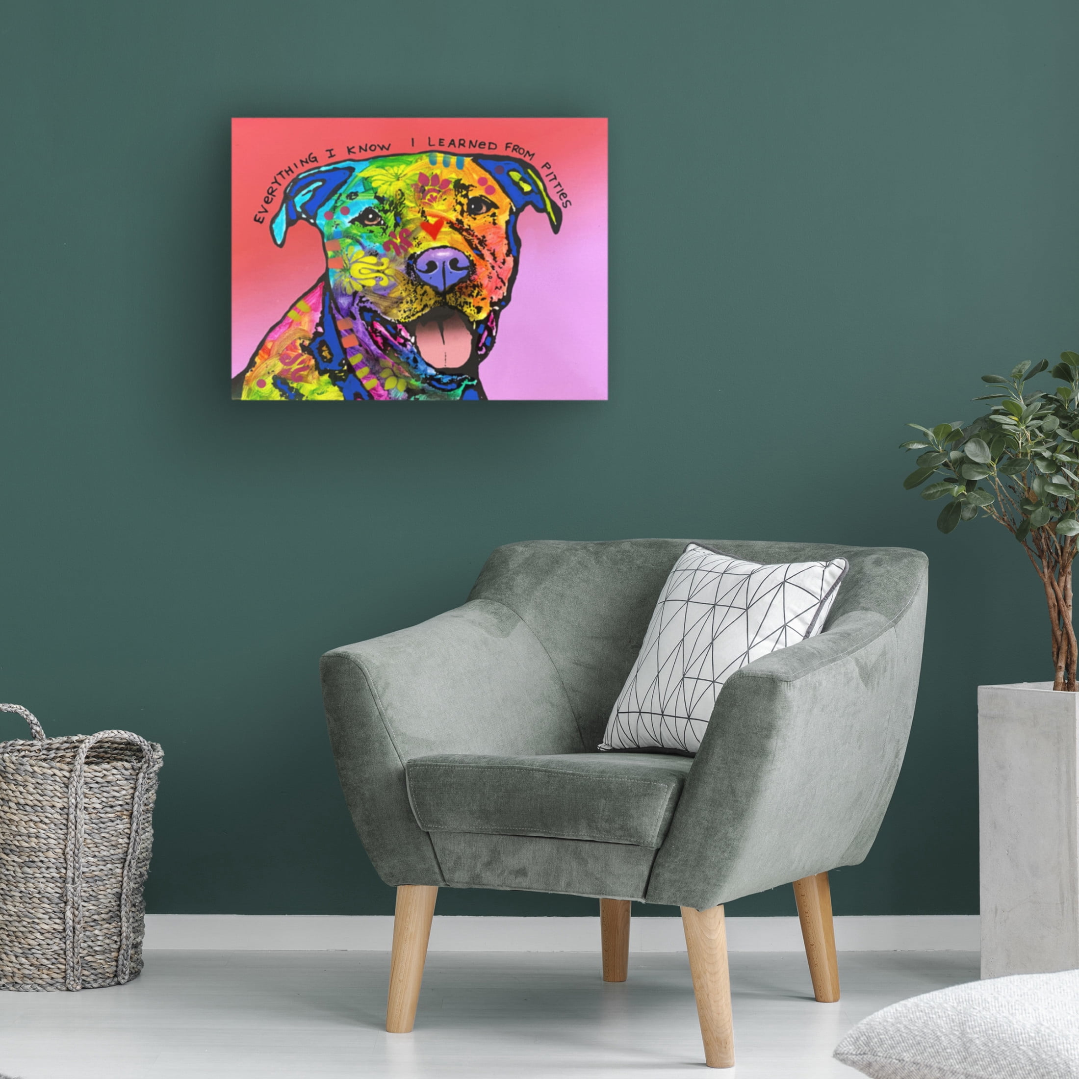 Canvas Wall Art - Dean Russo- Exclusive 'Everything I Know' Wall Art for Living Room, Bedroom, or Office Décor by Trademark Fine Art - 47 x 35 Inches