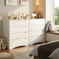 thumbnail image 2 of Asofer 4-Drawer White Dresser for Bedroom, Modern Wood Chest with Cutout Handle, 2 of 9
