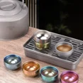 thumbnail image 4 of Pure Titanium Double-Walled Espresso Cup 50mL Mini Coffee Cup Lightweight Insulated, 4 of 6