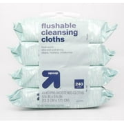 Up & Up Flushable Cleansing Pre-Moistened Ultra-Soft Cloths Fresh Scent 240ct
