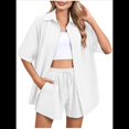 thumbnail image 2 of Conjunto de Chándal de 2 Piezas para Mujer, de Verano, con Top de Corta y Pantalones Cortos. M, 2 of 9