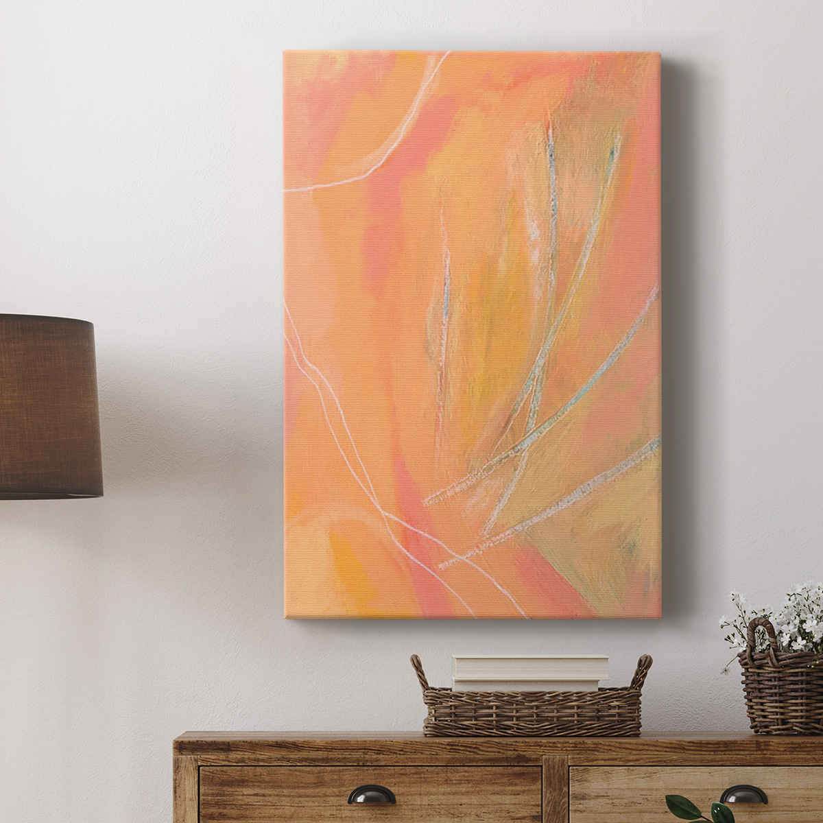 Peach Bliss II Premium Gallery Wrapped Canvas - Ready to Hang