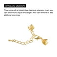 thumbnail image 4 of Unique Bargains 20Sets Ribbon Crimp Clamp Ends with Lobster Claw Clasps & Chain 6mm Gold Tone, 4 of 7