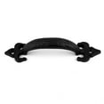 thumbnail image 5 of Renovators Supply Black Wrought Iron Cabinet Handle 5" L Rustic Ornate Pull Handle Rust Resistant Vintage Drawer and Dresser Door Pulls w/Screws Pack of 6, 5 of 9
