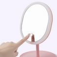 thumbnail image 2 of Yeacher Makeup Mirror Square Base with Lamp Replenish Light Rechargeable Dormitory Desktop Mirror, 2 of 7