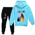 thumbnail image 1 of Chándales casuales de manga larga para niños, suéter divertido, sudaderas con capucha para niños y niñas, conjuntos de ropa PVD + FJJ Barbapapa zhangmenya LED, 1 of 2