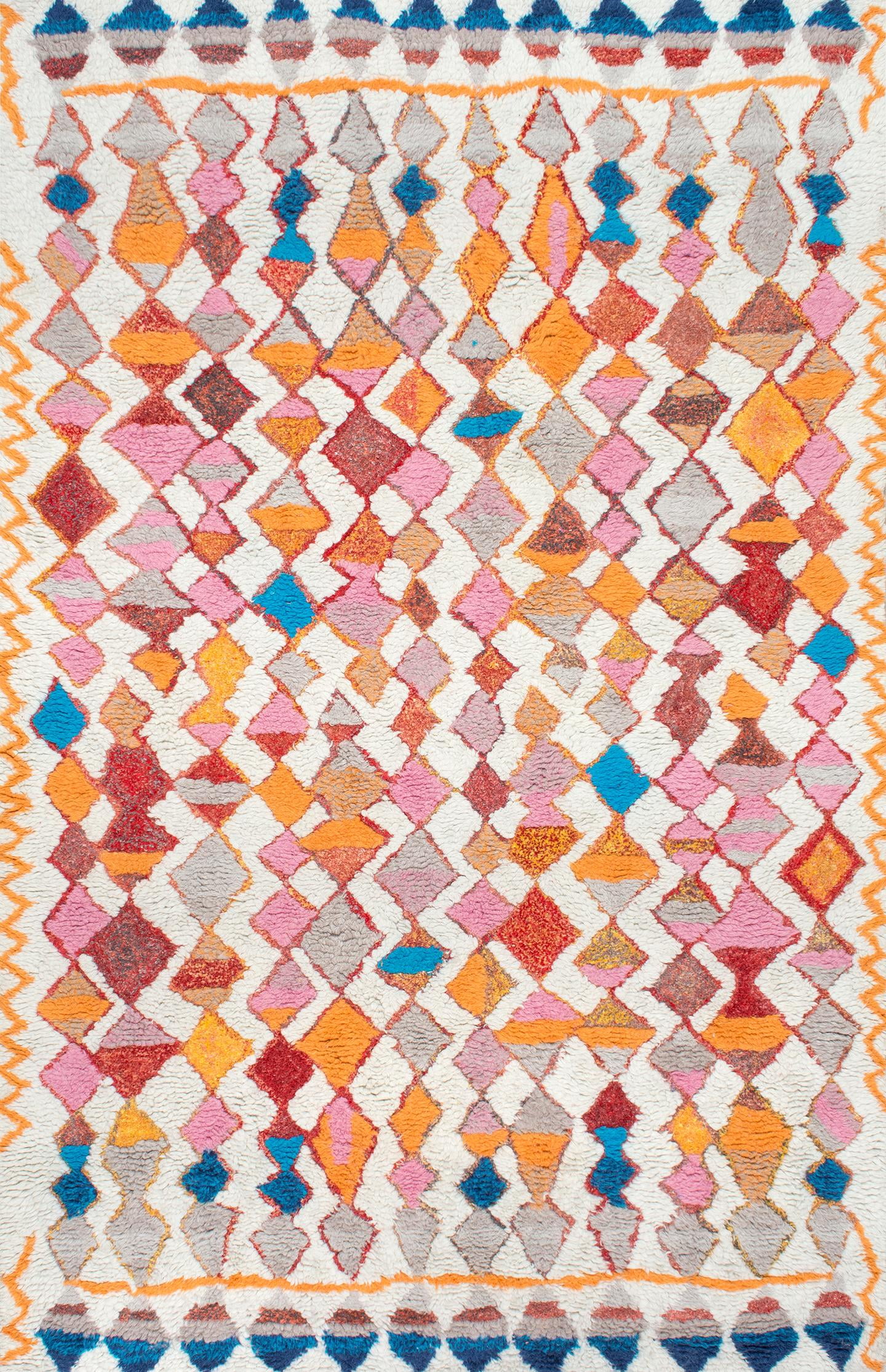 nuLOOM Helaine Hand Tufted Moroccan Shag Area Rug, 7' 6" x 9' 6", Multi