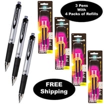 Uni-ball Signo Impact 207 Rt 65871 with 4 Packs of Refills 65874, Blue Gel Ink, 1.0mm Bold Point