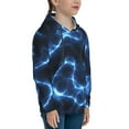 thumbnail image 3 of Kll Unisex Kids Boys Girls Hooded Pocket Pullover Hoodies-Blue Lightning, 3 of 9
