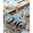 thumbnail image 3 of Outdoor Throw Pillow Cover Beach Life with Starfish Waterproof Cushion Covers 2 Pack Vintage Wooden Plank Pillow Cases Home Decoration for Patio Garden Couch Sofa, 3 of 7