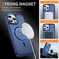 thumbnail image 2 of Dteck for iPhone 13 Pro Max Case with Magnetic, Compatible with MagSafe, Military Drop Protection Slim Translucent Matte Shockproof with Anti-Fingerprint Phone Case,Deep Blue, 2 of 8