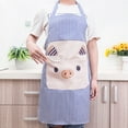 thumbnail image 4 of ENJOYW Lovely Pig Polyester Sleeveless Pockets Home Kitchen Cooking Anti-Splash Apron Apron PolyesterSize Details Size, 4 of 7
