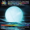 thumbnail image 2 of Manlo Lampe Boule Solaire LED Colorée pour Piscine Jardin Télécommande Extérieure, 2 of 9