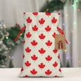 thumbnail image 5 of Rocae Happy Canada Day for Christmas Drawstring Linen Gift Bag with Drawstrings Treat Bag Goody Present Bags for Christmas Party Favor-Small, 5 of 9