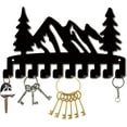 thumbnail image 5 of Metal Key Holder Black Key Hooks Organizer Hanger Rack Wall Mounted Decorative with 6 Hooks Dog and Cat Pattern, 5 of 9