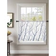 thumbnail image 2 of Sheer Curtains 45 Inch Length, Navy Blue Branches Semi Sheer Curtains Light Filtering Window Treatment, Modern Abstract Art Forest Silhouettes Privacy Voile Drapes for Living Room Bedroom 52x45 Inch, 2 of 7