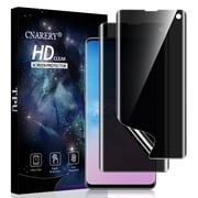 [2 Pack] Cnarery Samsung Galaxy S10 Privacy Screen Protector Flexible TPU, Fingerprint Unlock, Scratch Resistant, Easy Installation, Case Friendly, Bubble Free