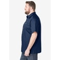 thumbnail image 4 of KingSize Men's Big & Tall Solid Wrinkle-Resistant Short Sleeve Button Down, 4 of 5