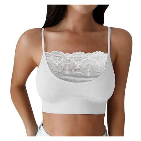 

YUEHAO Womens Underwear Women Strapless Adjustment Rimless Invisible Bralette Push Up Sticky Bras Vest (White)