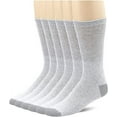 thumbnail image 2 of Fruit Of The Loom Men's 6 Pack Cushioned Crew Socks (Shoe: 6-12, Gray), 2 of 2
