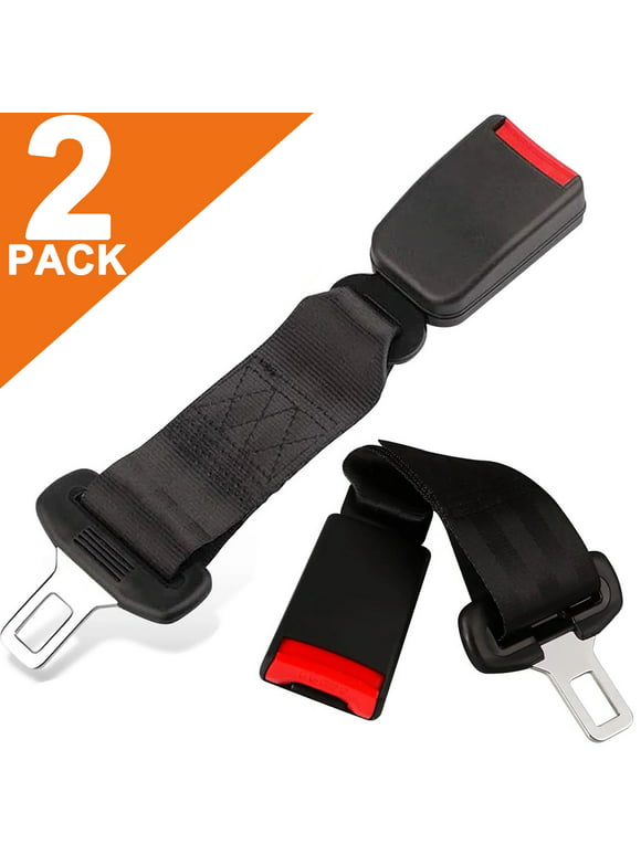 PHANCIR 2 Pack 10.2-inch Seat Belt Extender for Cars Universal Seat Belt Car Buckle Extension Buckle Up (7/8" Tongue Width)