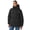 Black, variant on Plus Size Hooded Drawstring Puffer