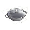 thumbnail image 3 of Staub Cast Iron 4.5-qt Perfect Pan - Graphite Grey, 3 of 9