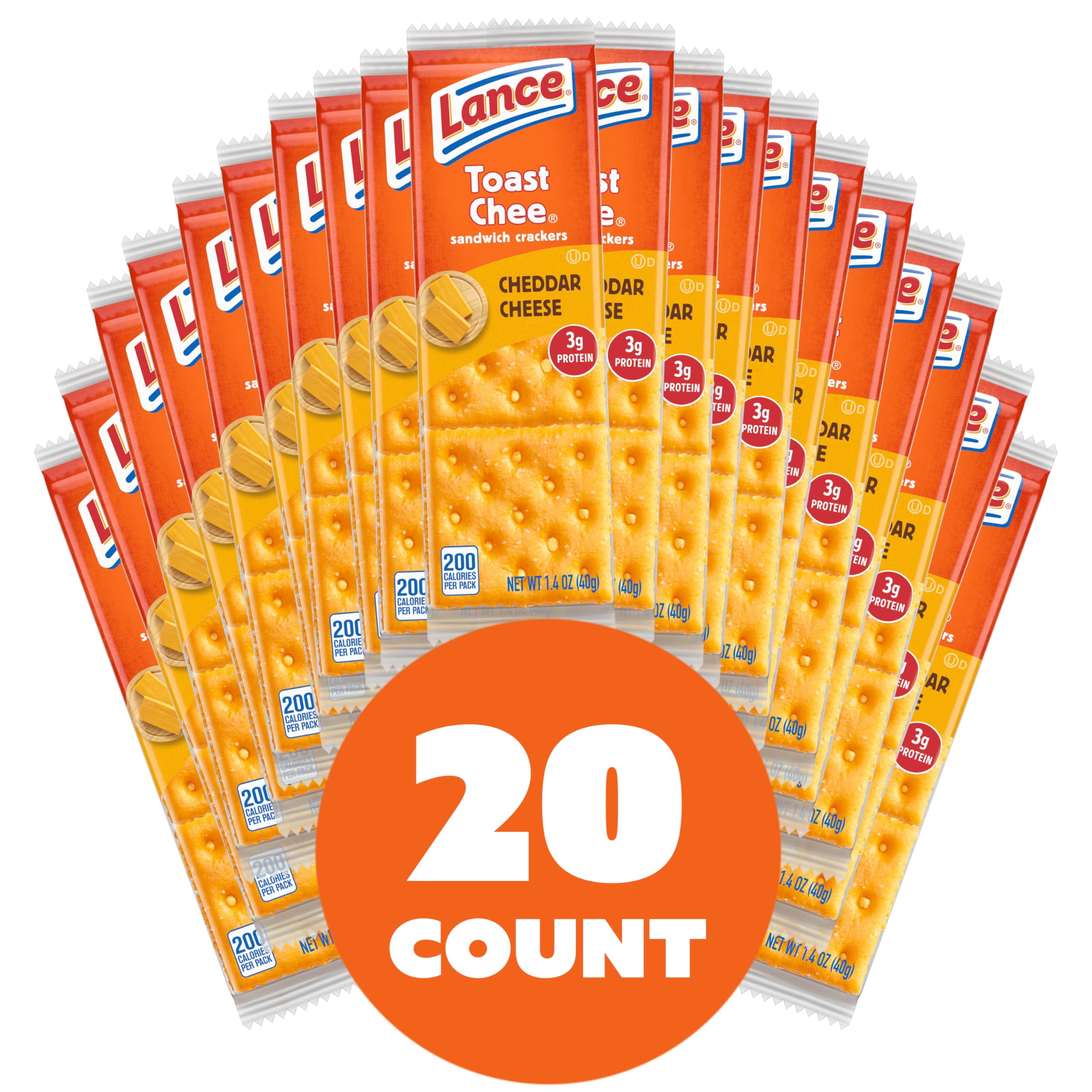 Lance Fresh Toasty Crackers YPF5&nbsp;with rich peanut butter crackers, Lance Toastchee Cheddar Cheese, Snack Crackers, Cheese Sandwich Crackers, Lance Peanut Butter Crackers for a total of 40 units