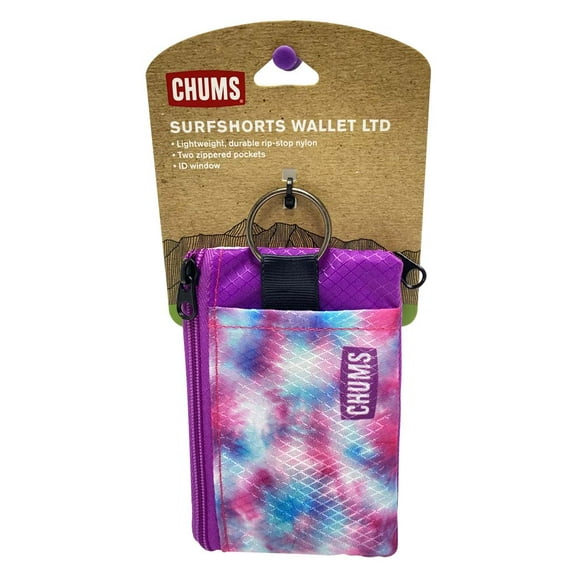 Chums Surfshorts Compact Rip-Stop Nylon Wallet - PU/PI Swirl Tie Dye