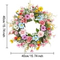 thumbnail image 7 of Spring Summer Artificial Flower Wreath, Colorful Floral Door Wreath for Home Wall & Entryway Decor, 7 of 7