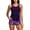 Purple, variant on FENGGHAO Womens Two Piece Tankini Swimsuit with Swim Shorts, Tummy Control Bathing Suit with Sporty Pockets, Blouson Swimwear for Beach Vacations, Black S