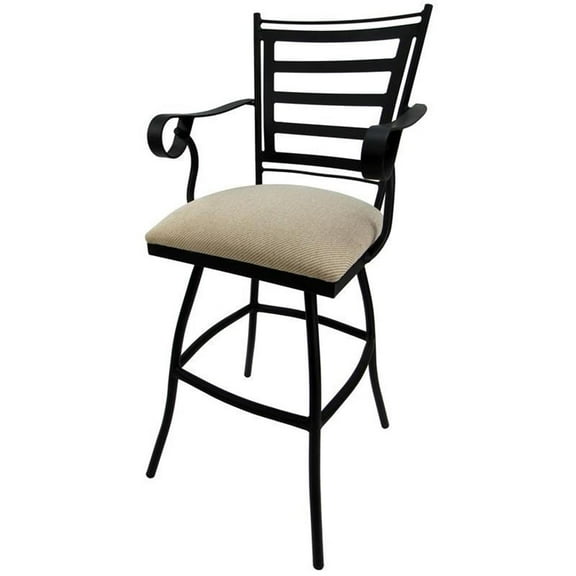 Outdoor Patio Extra Tall Spectator Swivel Bar Stool 35" - Jenna