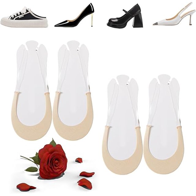 Chaussettes Wateresty pour Orteils pour Femmes, Chaussettes Invisibles pour Femmes, Demi-Chaussettes à Bride Arrière pour Talons