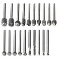 thumbnail image 1 of 20 Pcs HSS Rotary Burrs Rotary Burrs Milling Bits Tool Woodworking Routing Accessories Rotary Tool, 1 of 5