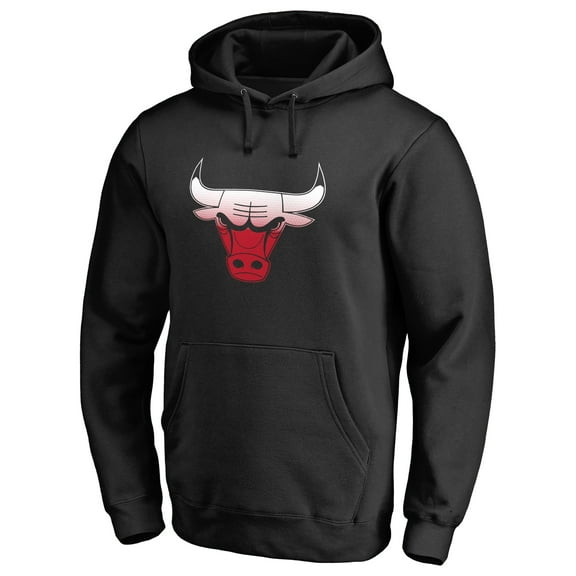 Men's Black Chicago Bulls Gradient Logo Pullover Hoodie